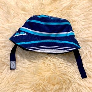 Carter’s Baby Sunhat size 0-9 months in Blue Stripes with velcro chin strap